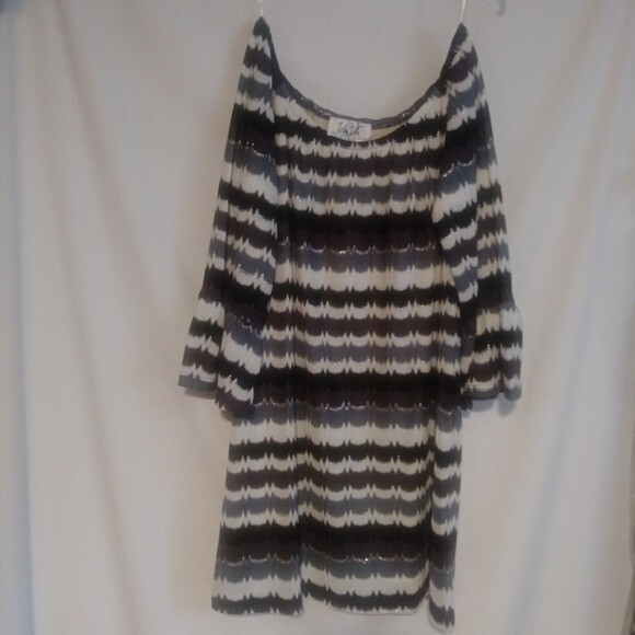 Blue Off The Shoulder Sweater Dress M - Picture 4 of 6
